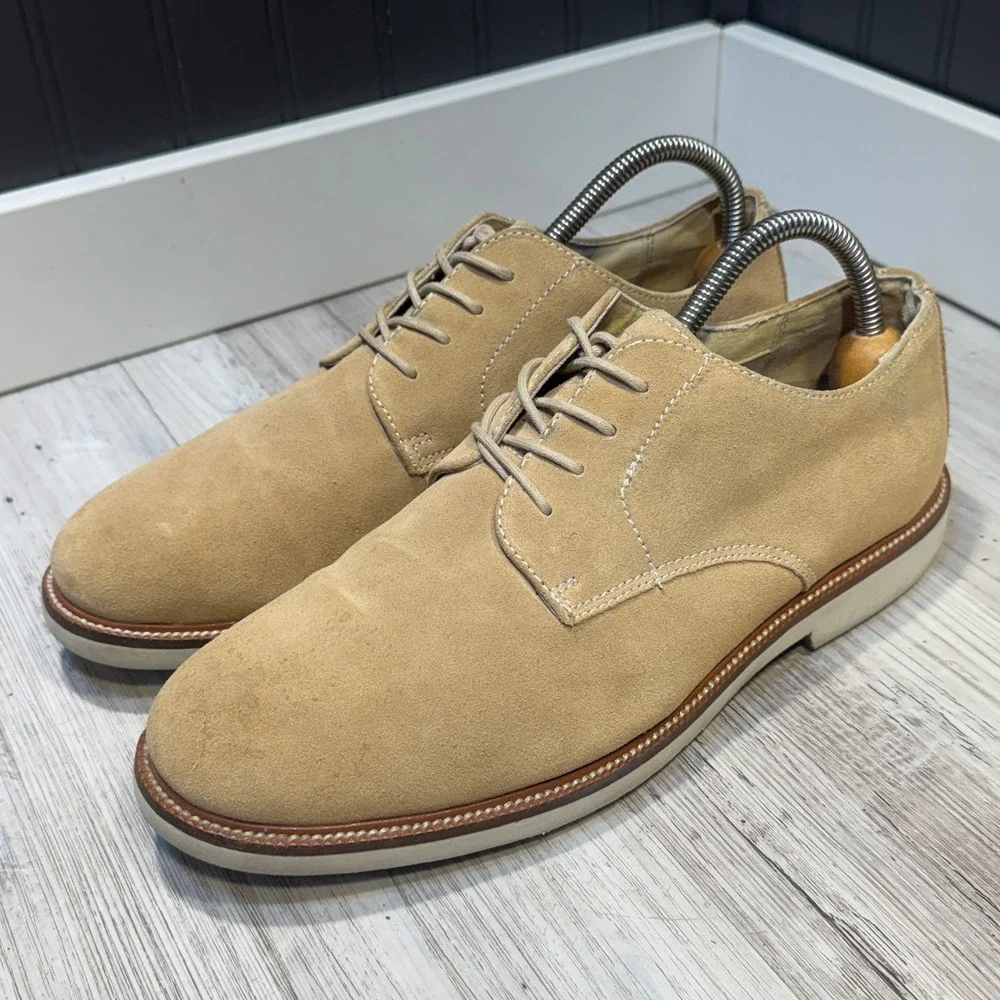 Simple Brand Men's Suede Oxford Shoes Latte Size‎ 9.5 M